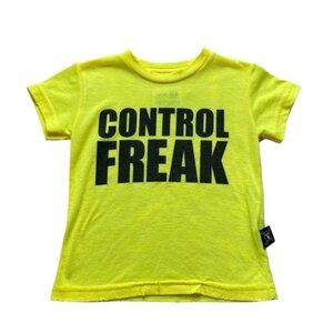 Nununu Yellow Control Freak Tee Size 12-18 Months